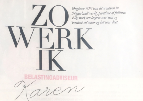 In de Libelle: Belastingadviseur Karen